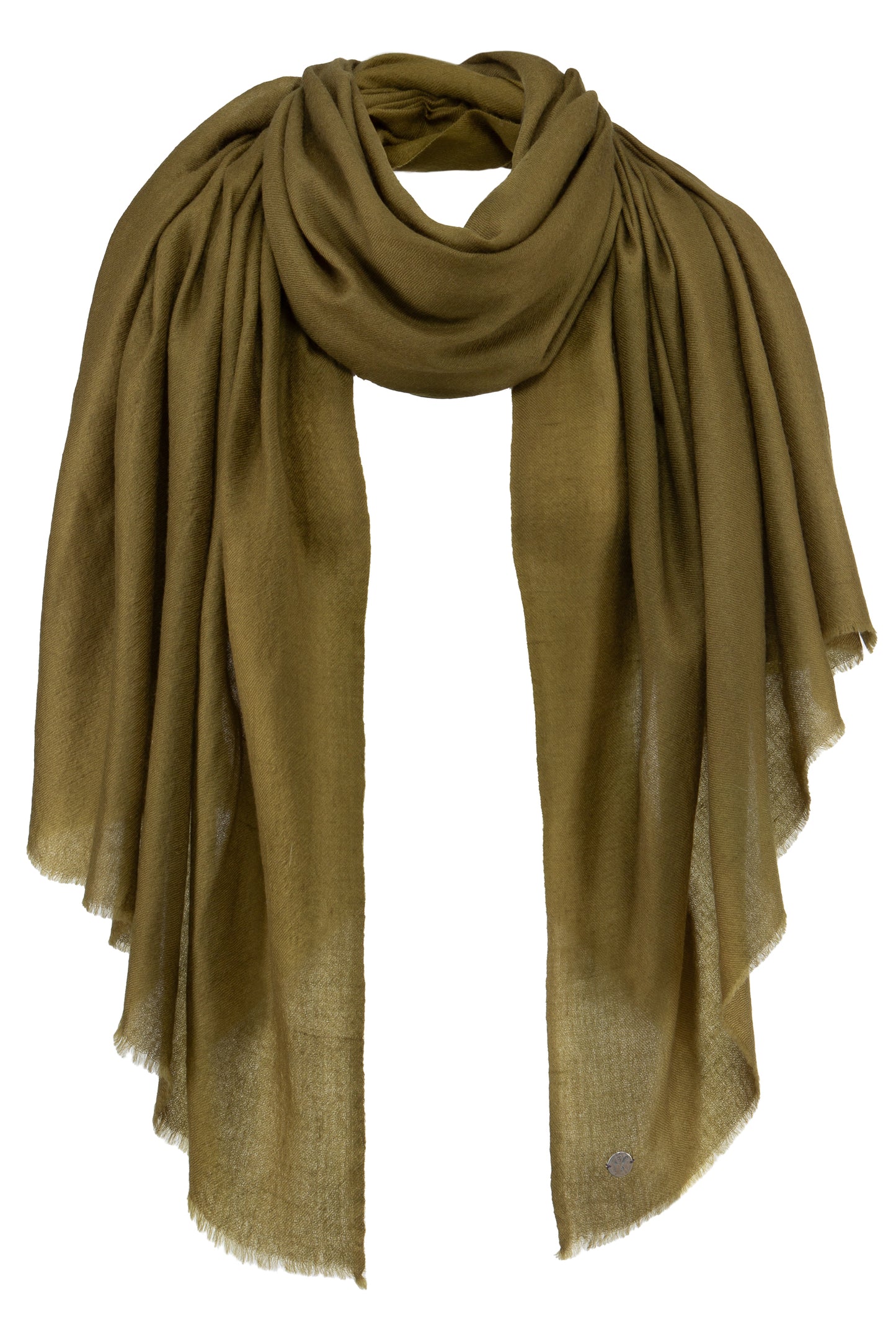 Eleganter Pashmina Schal in Olive – Modell The Breeze von Marici