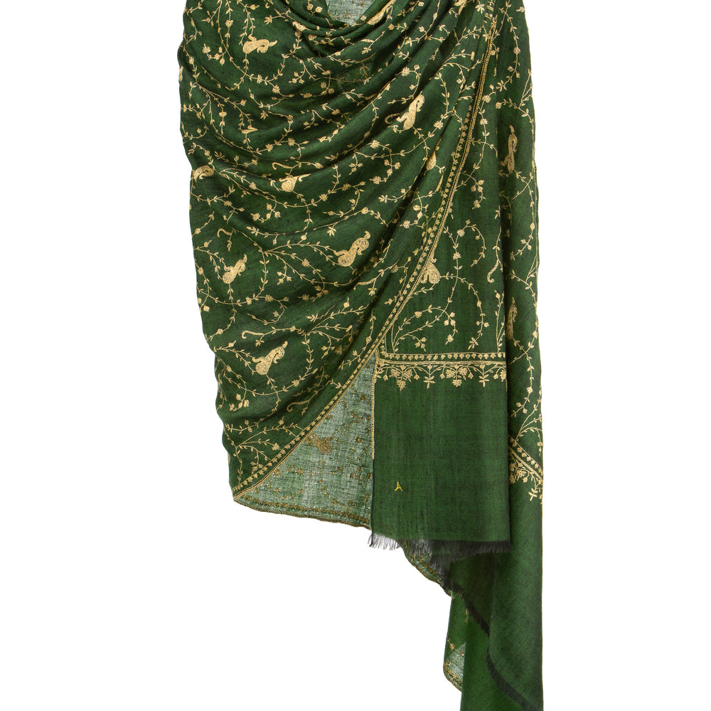 The Adorned Green Goddess| Pashmina