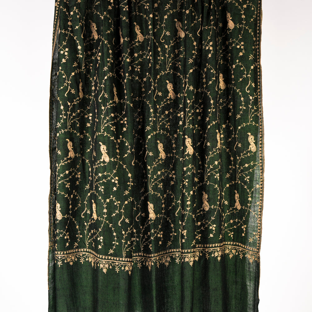 
                      
                        The Adorned in Darkgreen Gold Embroidery
                      
                    