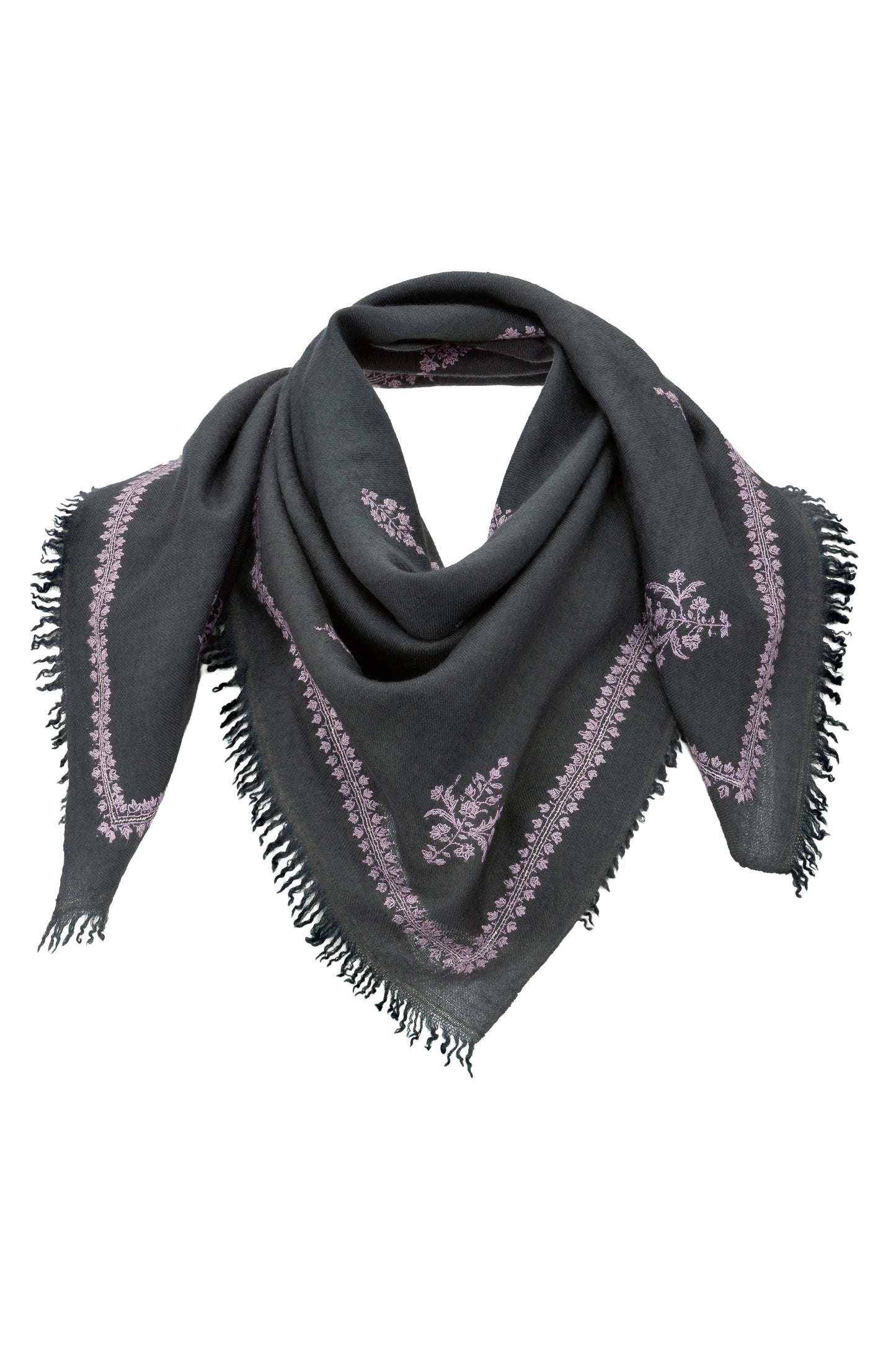 Kaschmir Carré Bandana - The Carré Adorned in Grey Alhambra - Mārīci
