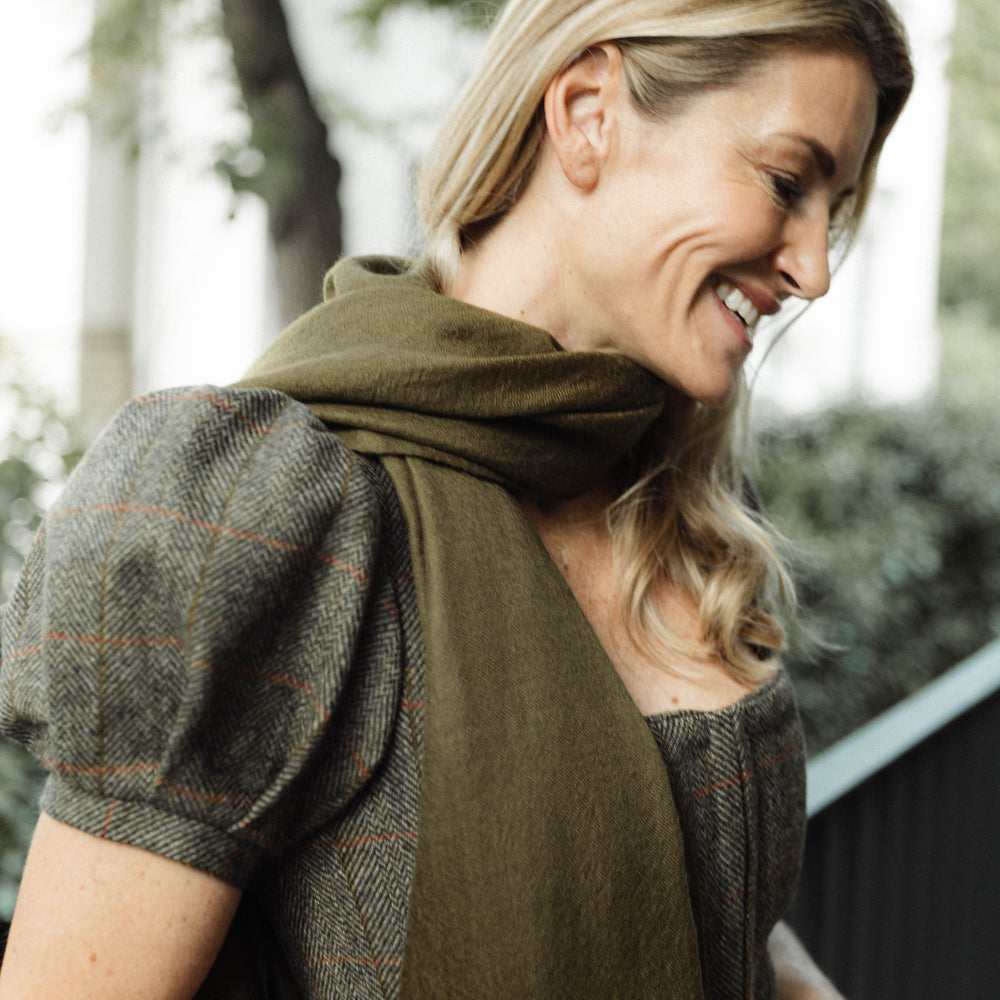 Pashmina Schal - The Breeze in Alluring Olive - Marici