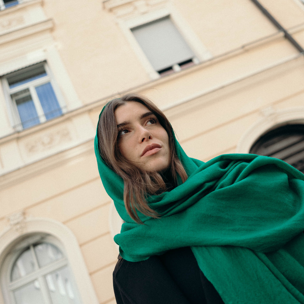 Pashmina Kaschmir Schal - The Breeze  - Timeless Emerald - Marici 