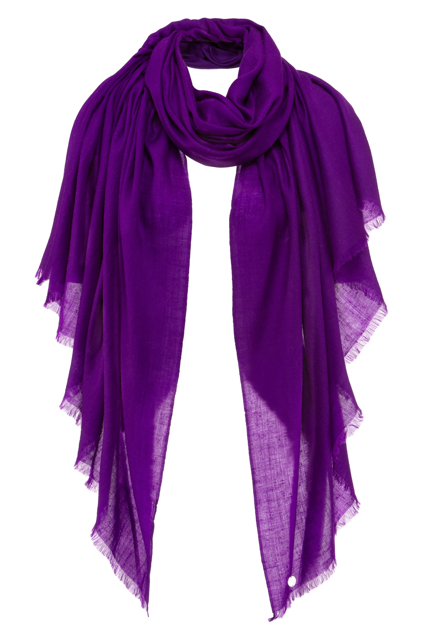 Kaschmir Pashmina Schal „The Beloved – Deep Purple“ in tiefem Violett; weich, elegant und handgefertigt von Mārīci.